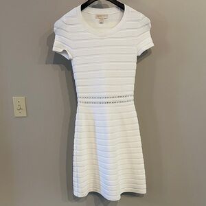 Michael Kors White Textured Mini Dress